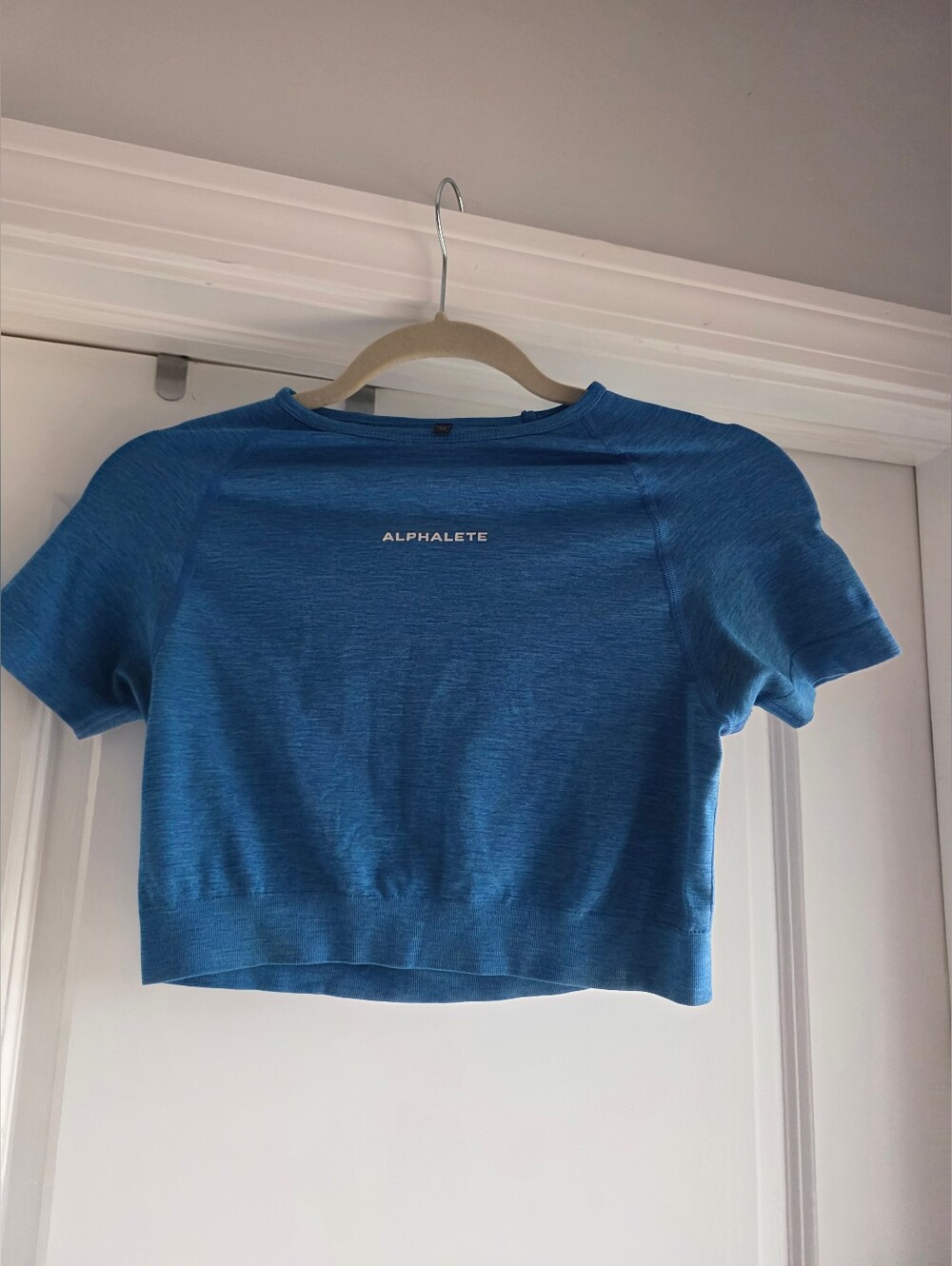 Alphalete Women's Electric Blue Short Sleeve Crop Top